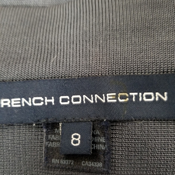 French Connection Charcoal Gray Strapless Bandage Dress Bodycon Size 8 - Picture 9 of 10